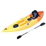 Parallax Explorer Premium Sit On Leisure Kayak, Seat & Paddle - Yellow/Orange