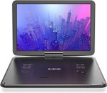 17.5" Portable DVD Player with 15.6" Large Swivel Screen, Rechargeable Battery