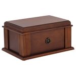Amalfi Antique Vintage Cigar Humidor Wood Box, Spanish Cedar - 50 To 75 Cigars