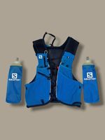 Salomon ADV Skin 3 5L Trail Running Hydration Vest 2 Flasks Blue Size M/L