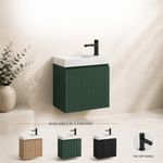 Compact Bathroom Vanity Unit & Basin Sink Cloakroom 400mm Wall Hung