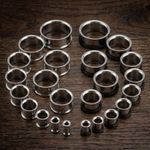 Double or Single Flare Flesh Tunnel Steel Ear Expander Saddle Metal Stretcher