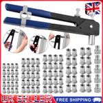 86PCS M3-M8 Heavy Duty Hand Riveter Rivet Gun Kit Threaded Rivet Nut Set Tool UK