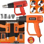 Heat Gun Workshop Hot Air Heat Gun + 4 Nozzles for Car Crafts Shrink Wrapping