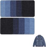10 Pcs Denim Patches for Jeans Repair,Iron-On Jean Patches inside & outside Stro