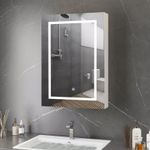 Bathroom Mirror Cabinet with LED Lights 500 * 700mm Illuminated Mirror Cabinet
