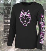 Cammo wolf, ladies long sleeve technical performance jersey  mtb, mountain bike