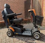 TGA Zest S 4-Wheel Mobility Scooter Black/Orange Swivel Seat Basket Headrest