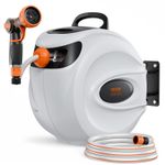 VEVOR Retractable Garden Hose Reel 1/2 Inch x 40m Wall Mounted Hose Reel