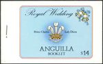 Anguilla 1981 Royal Wedding, 50c Black Prited Twice MNH Stamp Booklet #C51758