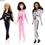 Casual Gym Sports Clothes Set for 11.5" Doll Outfits 1/6 Accessories Coat Pants