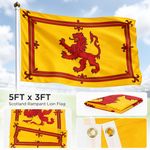 Scotland Flag Rampant Lion Royal Banner Large 5ft x 3ft size Football Rugby
