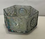 Purple Carnival Glass Vtg. Bowl Unbranded 5'' x 2.50'' x 4.40'' Patriot Themed