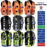 Hi viz Security Vest Tactical Dog Handler Jacket Enforcement CCTV Waistcoat Vest