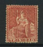Trinidad & Tobago 1863-80 1d scarlet SG75c Mint LH Cat £60