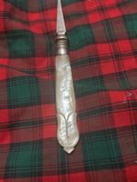 Victorian/ EdwardianPickle Fork Mother of Pearl Handle EPNS FB