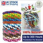 12 Pcs Anti-Mosquito Pest Insect Repellent Bracelet Leather Wristband Waterproof
