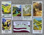 DALKEITH POSTCARDS, SET OF 6 RAILWAY POSTERS OF THE PEAK DISTRICT, BUXTON
