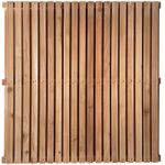 Contemporary Double Sided Slatted Homegrown Larch Fence Panel Vertical