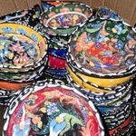 Turkish Moroccan Bowl Handmade Painted Colourful Ceramic 10cm wide Pack of 6