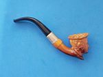 Vintage Porcelain Pipe with Lady's Head (Unsmoked)