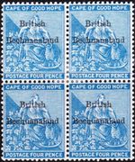 British Bechuanaland 1885-87 SG3 Blk 4 MH . CAT each £95