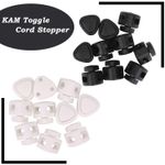2 Hole Toggle Cord Locks Stoppers Plastic Drawstring End Clips for Bags Jackets