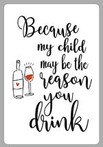 Teacher End of Term Wine Bottle Labels Thank You Fun Novelty Drink Stickers