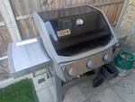 Weber Spirit II 3-Burner Gas Outdoor Grill with Side Burner, Black/Silver