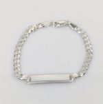 925 Sterling Silver Solid Christening Personalised Baby Curb ID Bracelet 5.5"