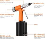 Proster Pneumatic Rivet Nut Gun Kit – Heavy Duty Air Powered Rivnut Tool Set