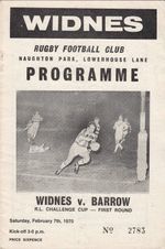 Widnes v Barrow 1969/70 Challenge Cup
