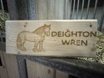 Horse Name Plate Stable Door Plaque Custom Made 30x15cm