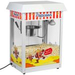 HAXRO Popcorn Machine 8oz Maker Movie Nights Parties Sleek Stylish Classic White