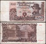 Austria. 500 Schilling 2-1-1953 (WPM 134) 1013 870276 Details Below.