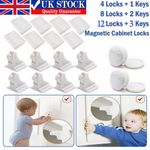 Invisible Magnetic Baby Child Locks Pet Proof Cupboard Drawer Safety Lock Catch