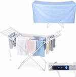 Houszy Electric Heated Clothes Airer with Smart Timer,Heated Clothes Dryer Rack