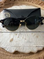 Ray-Ban RB4246 901 Clubround Sunglasses Black Gold Green Lens 51mm + Case