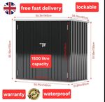 Large Store Garden Lockable Storage Outdoor Box XL Shed Bike Bin Tool Waterproof