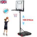 7ft Basketball Hoop Freestanding 160-210cm Height Adjustable Stand w/ Wheels