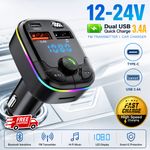 Car wireless Bluetooth FM Transmitter MP3 Player USB Car Charger Adapter UK