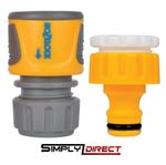Hozelock Soft Touch Threaded Tap and Hose Pipe End Connector Set - 2071