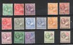 Antigua 1921-29 King George V issues between SG 67 and 82 MH/FU CDS