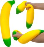 Jumbo Banana Squishy Toy Slow Rising Stress Relief Squeeze Fidget Fruit Toy-UK