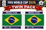 2 PACK 2 X Brasil Brazil Bandeira do Brasil Copa do Mundo World Cup Flags