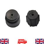 2x Car AC Valve Caps 16mm High / 13mm Low Refrigerant Port Dust Covers