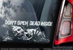 The Walking Dead -Car Window Sticker- 'Don't Open, Dead Inside' - TV Show Zombie