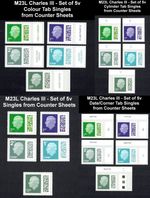 2023 M23L CHARLES III NVI DEFINITIVE SINGLES SETS - COLOUR, DATE, CYLINDER TABS