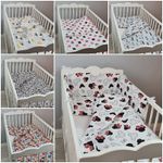 4 pcs Bedding Set Baby For Crib Cot Bed Pillowcase Duvet Cover + Duvet Pillow