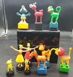 Push Thumb Puppets Lot of 10 Great Shape Smurf Hula Girls Animals